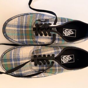 Vans Checkered Sneakers in Blue and Greensz 9 women’s sz 7.5 men’s